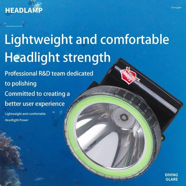 Faróis JUJINGYANG Subaquático Captura Peixe Pesca Super Brilhante LED À Prova D 'Água Gare Recarregável Head-Mounted Farol de Mergulho Ultrassônico