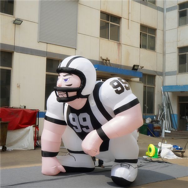 2,5 m 8 Fuß hohe aufblasbare Spieler-Rasenfigur/aufblasbarer Bubba-Spieler für Werbezwecke