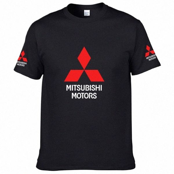 Летняя мужская футболка Mitsubishi Motors Logo Print Cott Повседневная футболка с коротким рукавом для мужчин Harajuku Высокое качество унисекс Футболка Евро Размер M1wa #