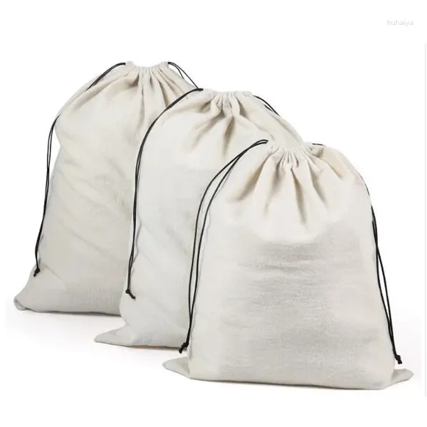 Cordão 3 pçs/lote 32x40cm 40x50cm 49x60cm jóias flanela veludo bolsa sacos para embalagem presentes de doces de natal