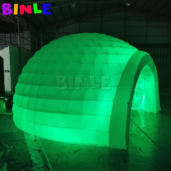 8mD (26 футов) С воздуходувкой Коммерческая мобильная светодиодная надувная полукупольная палатка со встроенным вентилятором временная луна Коктейль-бар для вечеринок