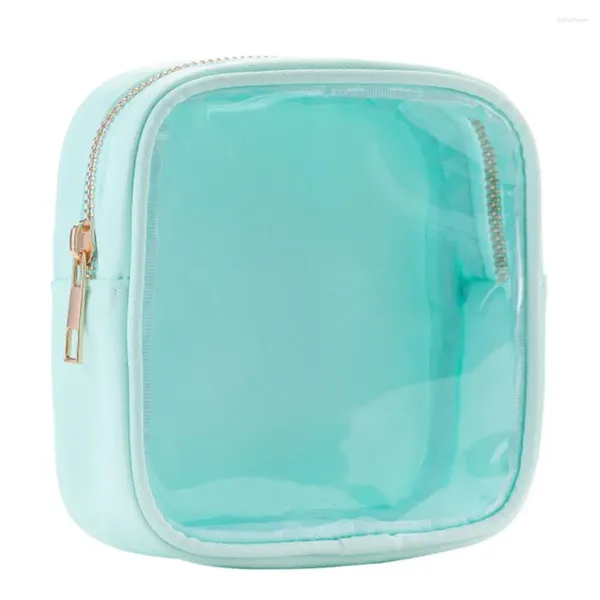 Borse portaoggetti Borsa da toilette trasparente Mini trucco impermeabile in PVC Organizzatore per donna Portamonete cosmetico trasparente