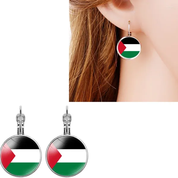 Brincos pendurados moda bandeira palestina gancho para mulheres meninas acessórios joias pulseira colar chaveiro