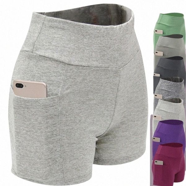 2022 pantaloni sportivi pantaloncini da corsa stretti pantaloni da ciclismo yoga pantaloni sportivi da donna cinque pantaloni a vita alta pantaloncini elasticizzati tasca Phe g0Fj #