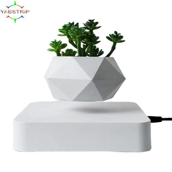 Fioriere NUOVA Levitazione Aria Bonsai Vaso Rotazione Fioriere Levitazione magnetica Sospensione Fiore Vaso galleggiante Pianta in vaso Decorazione scrivania