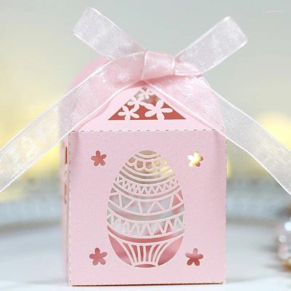 Confezione regalo 50 pezzi Scatola di caramelle per animali tagliati al laser Cioccolato Compleanno Bomboniere per bambini Con nastro Matrimonio pasquale