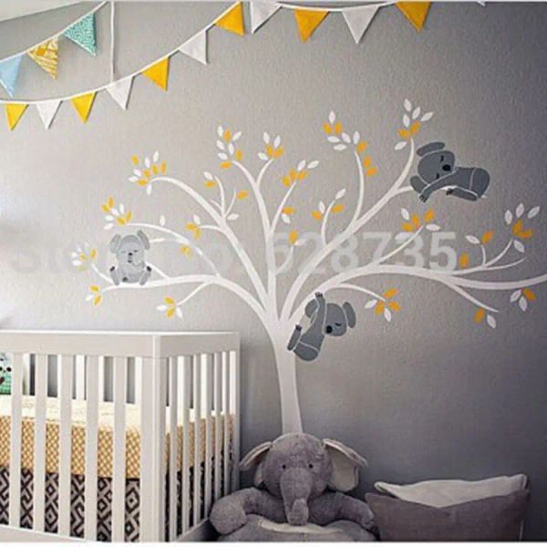 Aufkleber Übergroße große Koalas Baum Vinyl Wandaufkleber für Kinderzimmer Dekor Baby Kinderzimmer Wandtattoos Kostenloser Versand