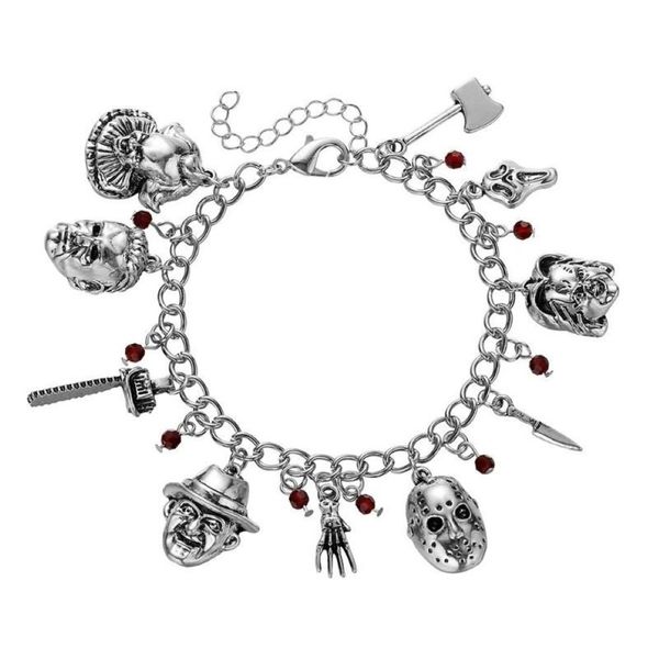 Braccialetti con ciondoli Harong Film horror Fantasma Bambino Gioielli classici Tema spaventoso Bracciale natalizio Costume cosplay Donna RegaloCharm295L