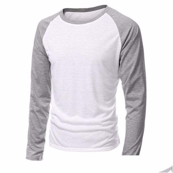 T-shirt da uomo Primavera Abbigliamento di marca Manica lunga Girocollo Maglietta da baseball casual Uomo Raglan Tee Streetwear Plus Size 4Xl Drop Deliver Dhv09