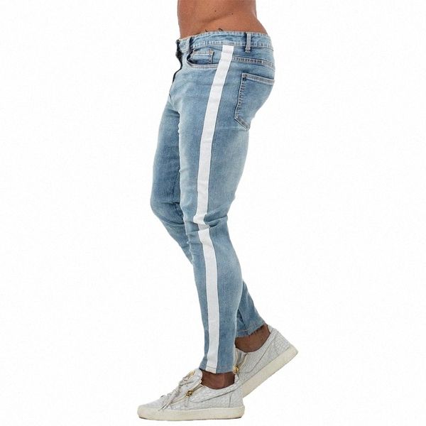 gingtto Mens Skinny Jeans Azul Grande Desconto Verão Liquidação zm53 F2LW #