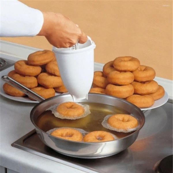 Ferramentas de cozimento fabricante de donut plástico diy máquina ferramenta molde cozinha pastelaria bolos ware donut fazendo acessórios cerâmica