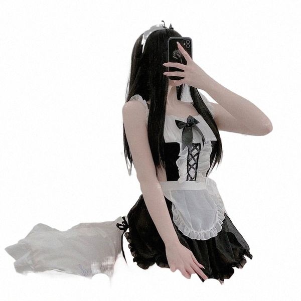 Sexy Unterwäsche Frauen Französisch Apr Maid Dr T Briefs BH Set Erotische Kostüme Cosplay Lolita Uniform Sexy Dessous Sex Kleidung l51b #