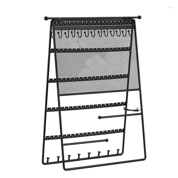 Scatole di archiviazione Black Verticale Verticale Veroggedri Verogge Orecchini pieghevoli Collane Anelli facili da usare