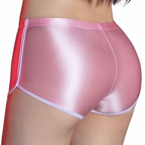 Estate Primavera Lucido Donna Pantaloncini Elastici Slip Underpant Donna Boxer Mutandine O8sN #