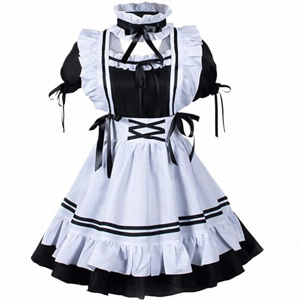 Costume cosplay cameriera Dr 5XL Plus Size Halen Amine Cute Lolita Ragazze francesi Donna Waitr Maid Costumi di scena per feste H2rO #