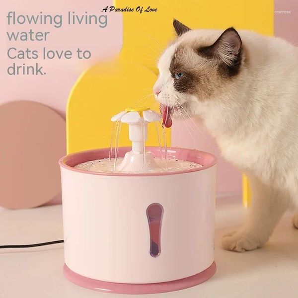 Переноски для кошек, 2,4 л, диспенсер для питьевой воды для домашних животных, фильтры с активированным углем, светодиодный автоматический контейнер для подачи, USB-интерфейс