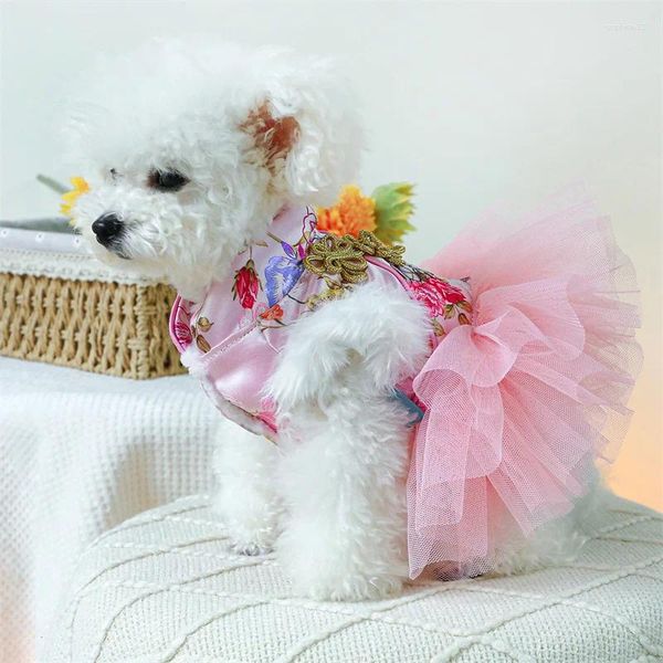 Cão vestuário vestido de cachorro inverno roupas para animais de estimação ano chinês roupas schnauzer poodle yorkshire bichon pomeranian traje