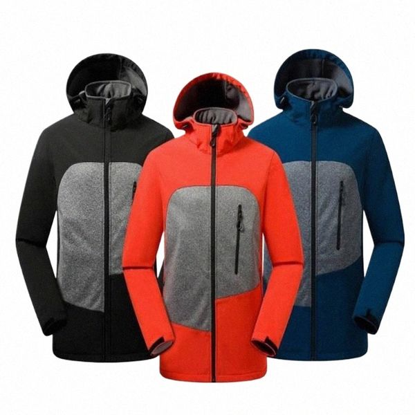 giacche Uomo Giacca in pile da uomo di vendita calda Outdoor Sport per il tempo libero Stormsuit Giacca a vento Soft Shell Cappotto Blusa De Frio Masculino 38QP #