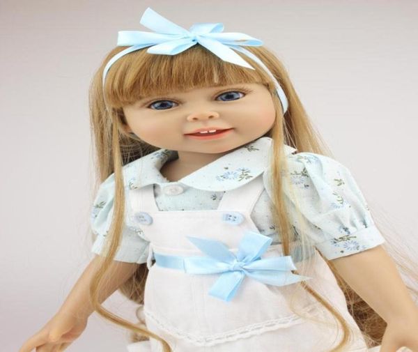18039039Модная американская кукла для девочек, реалистичная мягкая полностью силиконовая кукла Reborn Baby, подарок на Рождество и день рождения для детей1675613
