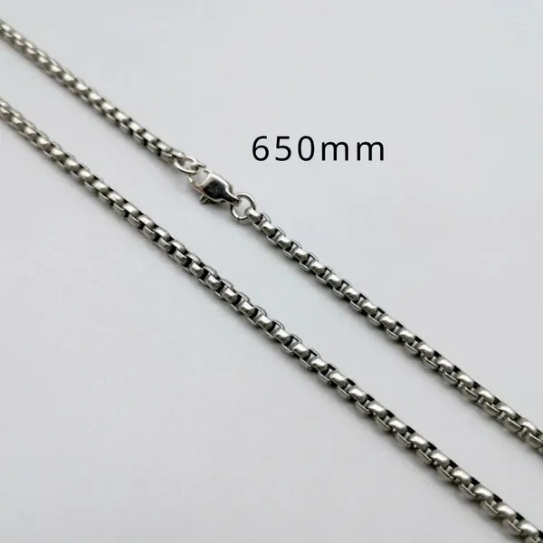 Colares Pingente Pure Titanium Box Chain Colar 3mm Homens Unissex Não Alérgico Cuidados Com A Pele Tamanho Saudável Completo Leve Anti 650mm