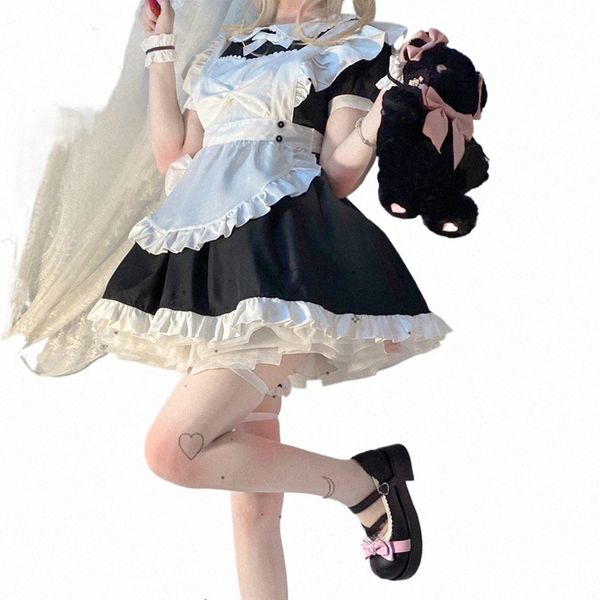 Japanische Soft Girl Maid Cosplay Kostüme Frauen Plus Größe Halen Anime Lolita Kaffee Maid Rollenspiel Süße Katze Party Dres K6iO #