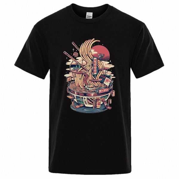 Japão Harajuku Sushi Side printMen's Camisetas Confortáveis S-XXXL Roupas Oversized Vintage Camiseta Homem Casual Verão T-shirt N50d #