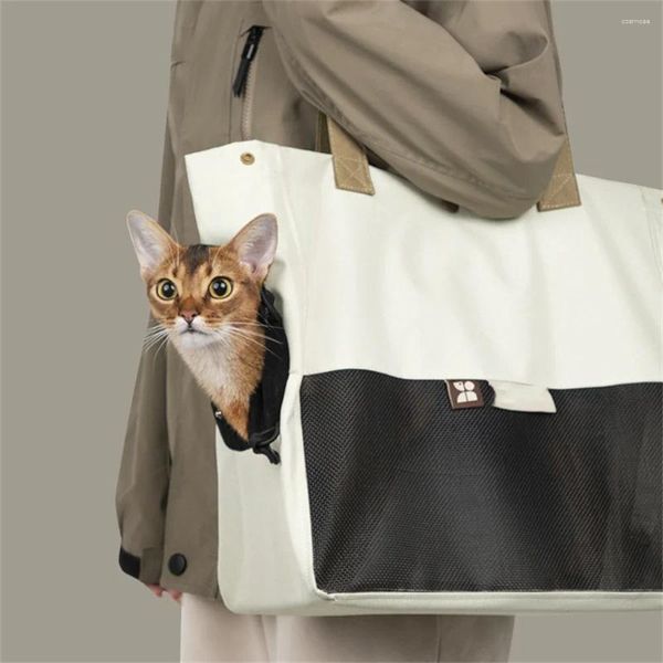 Kedi Taşıyıcılar Portable Pet Taşıyıcı Çanta Sırt Çantası Bir Omuz Tuval Taşıma Köpek yavrusu yavru kedi Sling Seyahat Çantası Köpek Sırt Çantaları