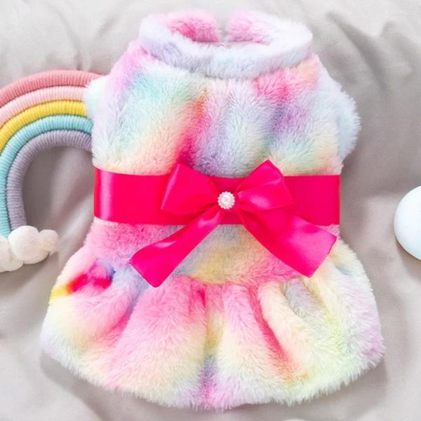 Vestuário para cães Pet Princesa Vestido Inverno Outono Quente Camisola Filhote de Cachorro Moda Saia Cat Desinger Roupas Pequena Jaqueta Chihuahua Maltese Poodle