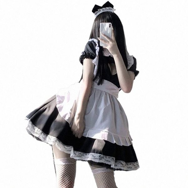 Frauen Dr Maid Uniform Nette Mädchen Sexy Dessous Cosplay Kostüme Diener Anime Rollenspiel Party Bühne Lolita Nachtclub Kleidung 15wC #