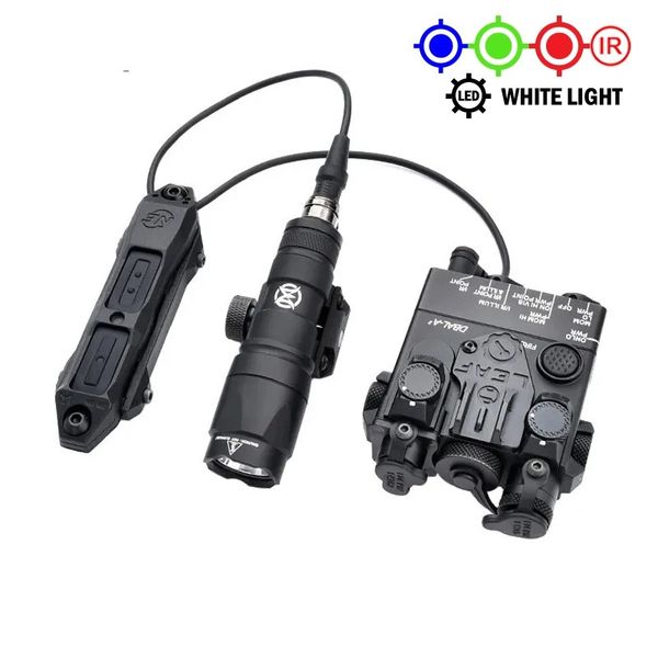 Tattico DBAL-A2 Rosso Verde Blu IR Dot Sight Puntamento Laser M300 M300A Mini Scout Light Airsoft Torcia Accessorio