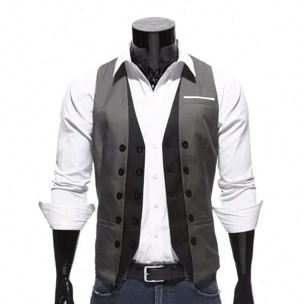 novo Design Fi Estilo Slim Colete Formal Casamento Terno Colete Para Homens L5wv #