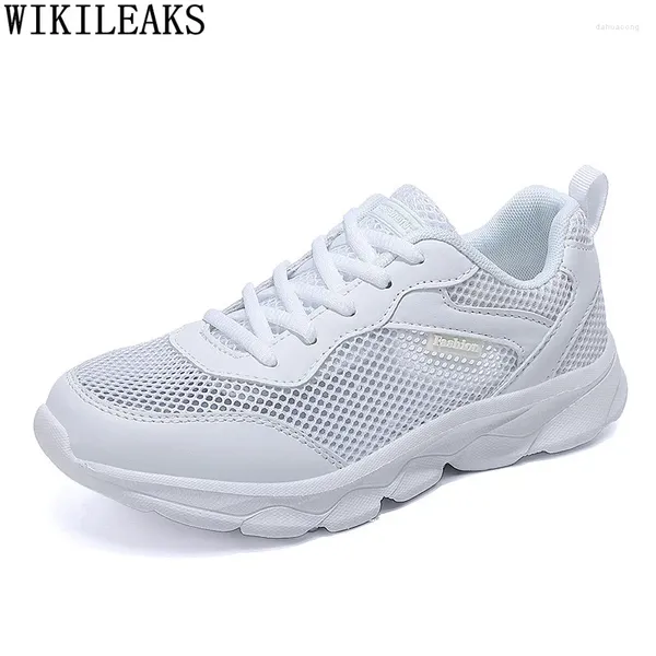 Sapatos casuais branco esporte mulheres preto tênis sem couro correndo para 2024 chaussure femme