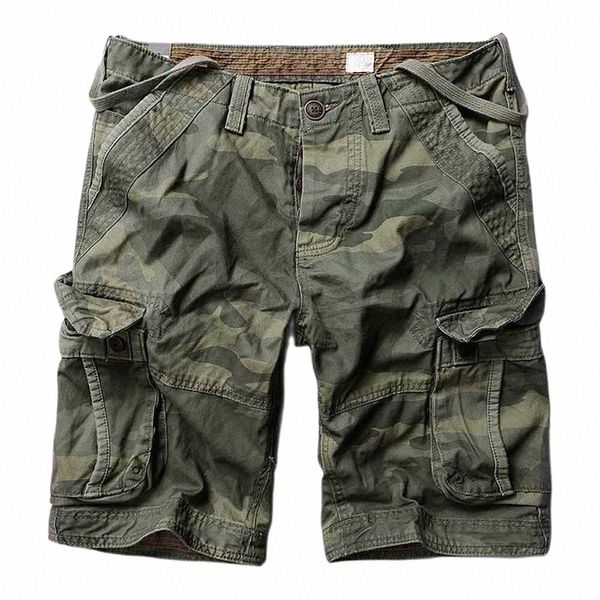 Trendy Camoue Cargo Shorts Männer Causl Military Style Cott Board Shorts Lose Baggy Short mit Multi Pocket Mann Kleidung Y7Fi #