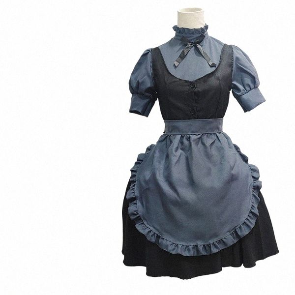 Halen Maid Cosplay Kostüm Dark Lolita Dr Cafe Kellner Uniform Frauen Anime Bühne Leistung Anzug Japanische Maid Outfit I9Ln #