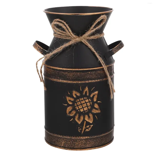 Vasen Rustikaler Hängepflanzer Blumentopf Vintage Metall Wandtasche Garten Eimer Vase Box für Pflanzen Zuhause