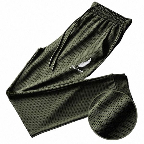 Pantaloni da uomo Fi Quick Dry Pantaloni da trekking leggeri da jogging Pantaloni da corsa Pantaloni da allenamento traspiranti da palestra allacciati alla caviglia f22S #