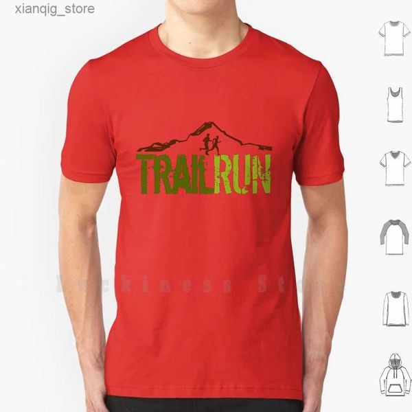 Homens camisetas Trail Running T-shirt Mens Algodão S-6XL Trail Shop Trail Mountain Trail Running Race Trail Utmb Mountain Run24328
