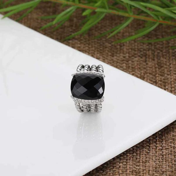 Schwarze Ring-Kollektion, Vintage-Zirkon, modisches Damen-Gedenktagsgeschenk