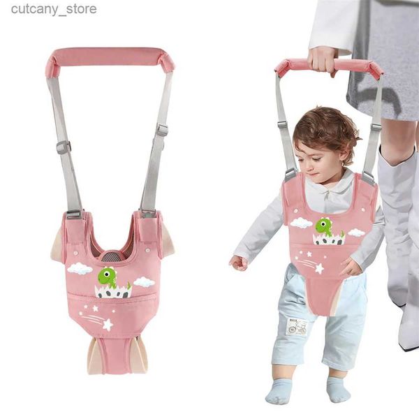 Marsupi Slings Zaini Baby Boy Girls Walker Cintura di sicurezza per imbracatura per camminare Saltando Bambini Cinghia per assistente Cavallo rimovibile Cartoon Guinzaglio per bambini Rosa L240320