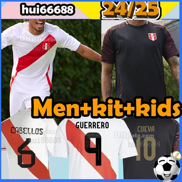 24/25 Peru camisas de futebol PINEAU # 9 AQUINO # 23 ABRAM # 2 CARTAGENA # 14 CUEVAS # 10 home away 2024 2025 homens kit crianças camisa de futebol