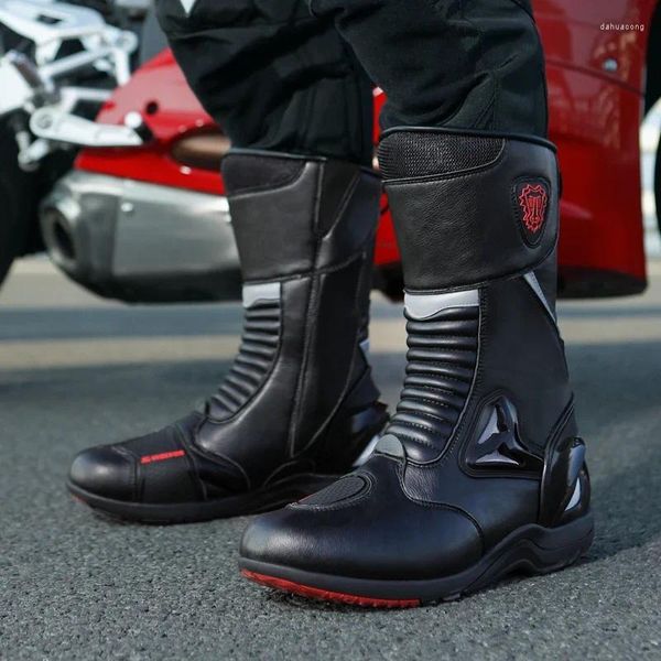 Sapatos de ciclismo botas de motocicleta homens moto corrida motocross para andar de moto off-road