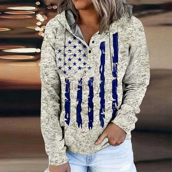 Damen Hoodies Sweatshirts USA Flagge Hoodie Männer Frauen Mode Tasche Vintage Kinder Hip Hop Gestreifte Kleidung Pullover Mädchen Mäntel 24328