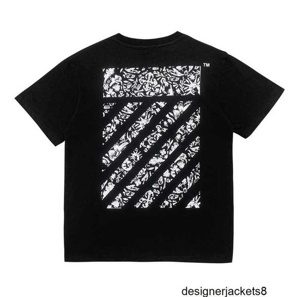 Designer OFF WHITE OW California Exclusive Graffiti Totem Star Mesma meia manga camiseta de manga curta 8FZX