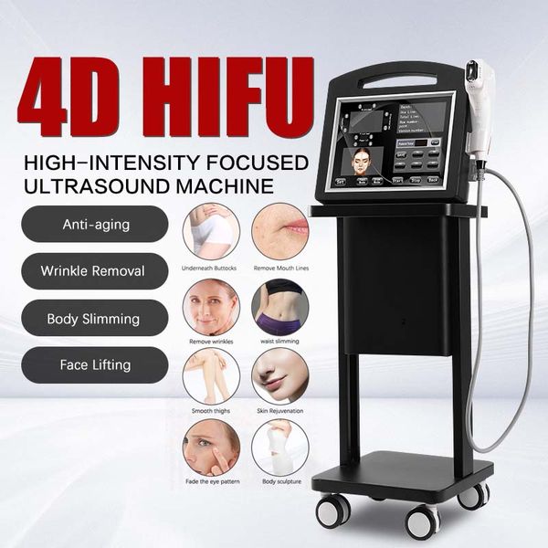Máquina portátil hifu de alta intensidade focada ultrassom face lift remoção de rugas cuidados com a pele emagrecimento corporal