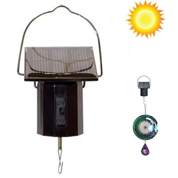 Dekorationen Wind Spinner rotierender Motor Solarenergie Elektrische Batterie betrieben angetriebener Garten Innenkulturantriebe Wind Chime Windmühle Motor