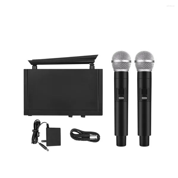 Microfoni Sistema microfonico wireless 2 o 4 microfono cordless portatile Distanza 80 metri Per discorso in chiesa Famiglia Karaoke