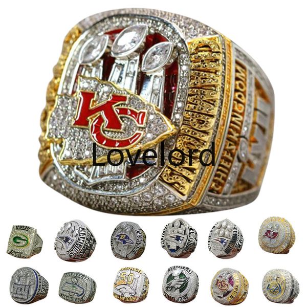 Luxus Super Bowl Championship Ring Set Designer 14K Gold KC Team Champions Ringe für Herren Damen Diamant Sportschmuck