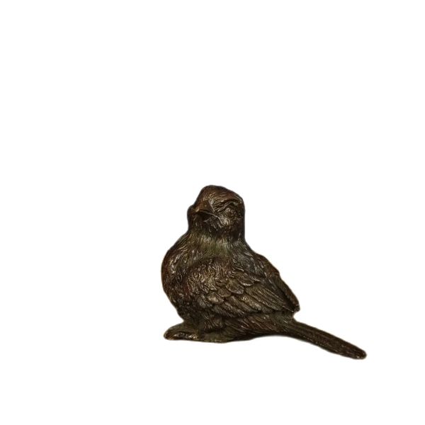 Skulpturen Metall Simulation Vogel Modell Bronze Spatz Skulptur Kreative Hausgarten Tier Dekoration Miniatur Landschaft Ornament