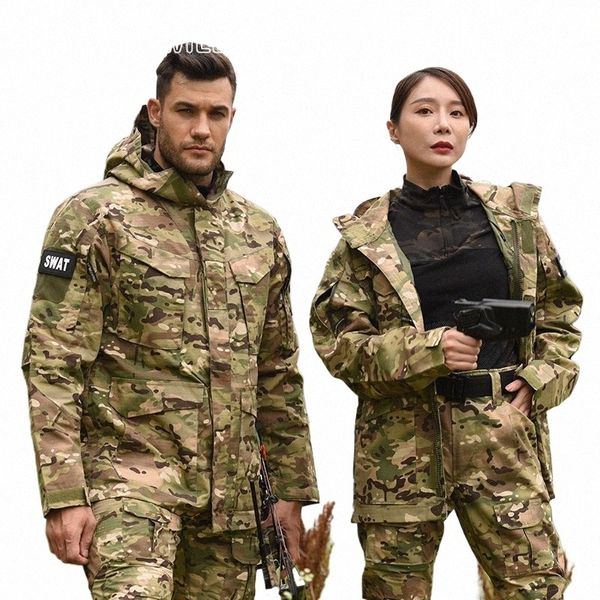 M65 Taktische Jacken Windjacke Wandern Airsoft Cam Jacke Jagd Hoodie Mantel Männer Armee Multi-Pocket Jacken Männer Kleidung v3Pb #