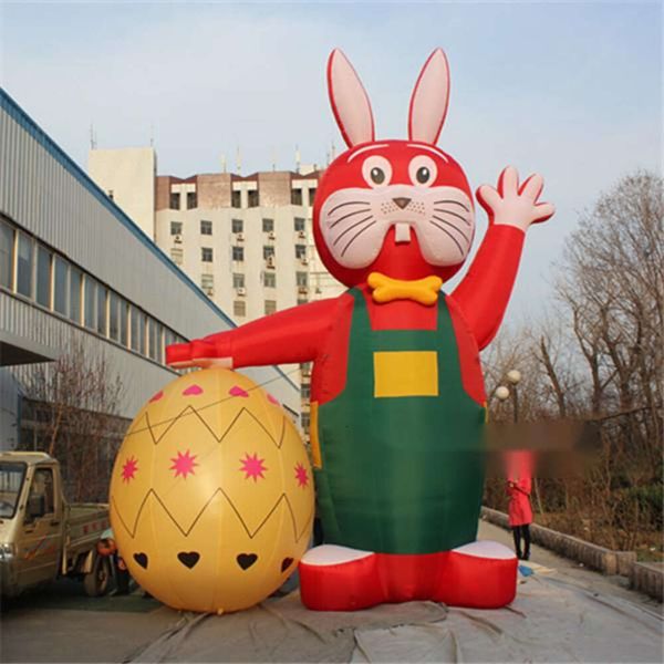 Maßgeschneiderter aufblasbarer Osterhasen-Kaninchen-Event-Dekoration. Aufblasbarer Anzug zum Fabrikpreis mit kostenlosem Druck für Parkwerbung
